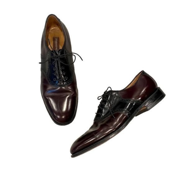 Johnston & Murphy Other - SALE Johnston & Murphy 12 Brown Oxford Dress Shoes Burgundy & Black Passport